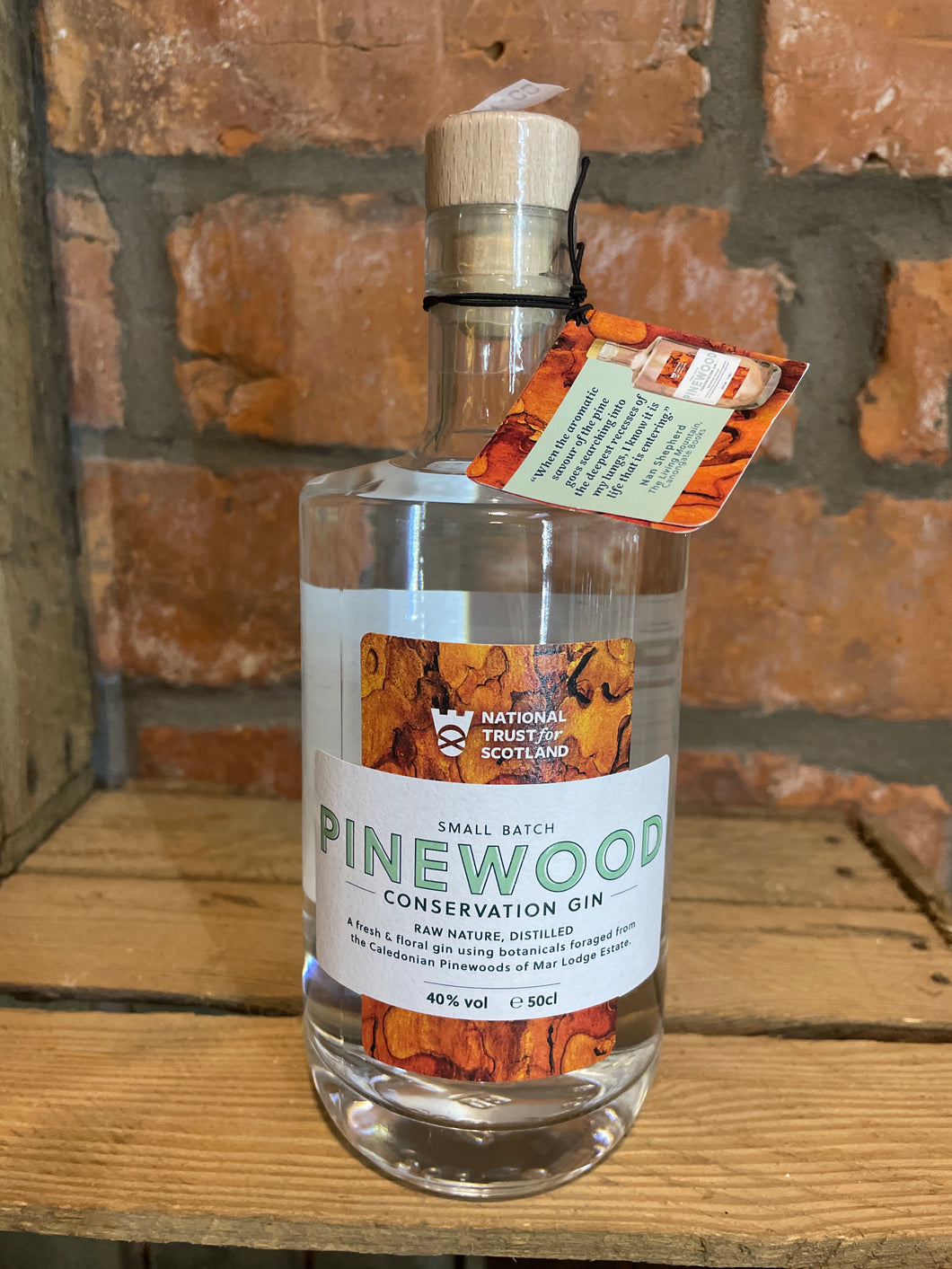 Pinewood Conservation Gin 40%abv Small Batch, 50cl