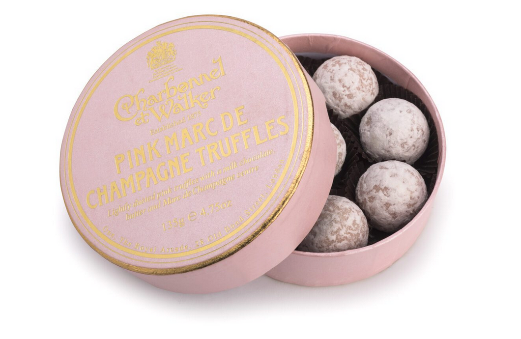 Charbonnel et Walker, Pink Marc de Champagne Chocolate Truffles 135g