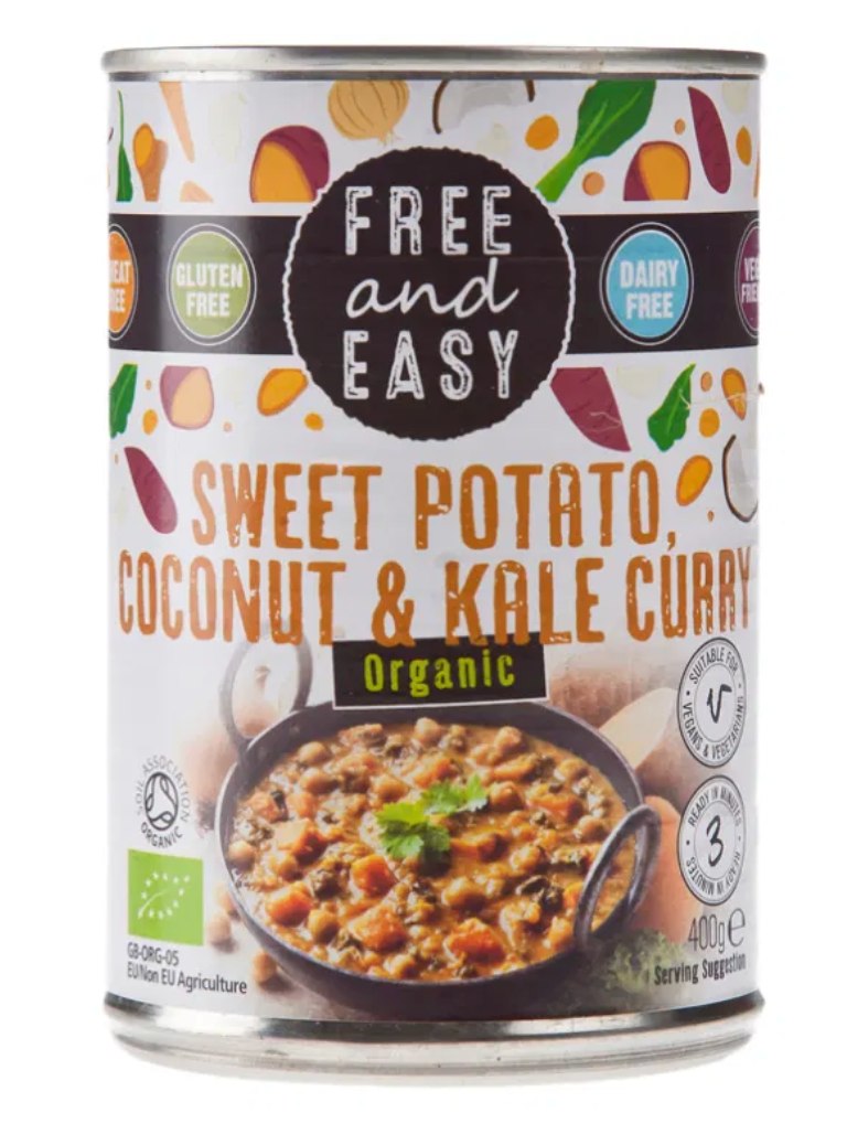 Free and Easy - Sweet Potato, Coconut & Kale Curry Meal 400g