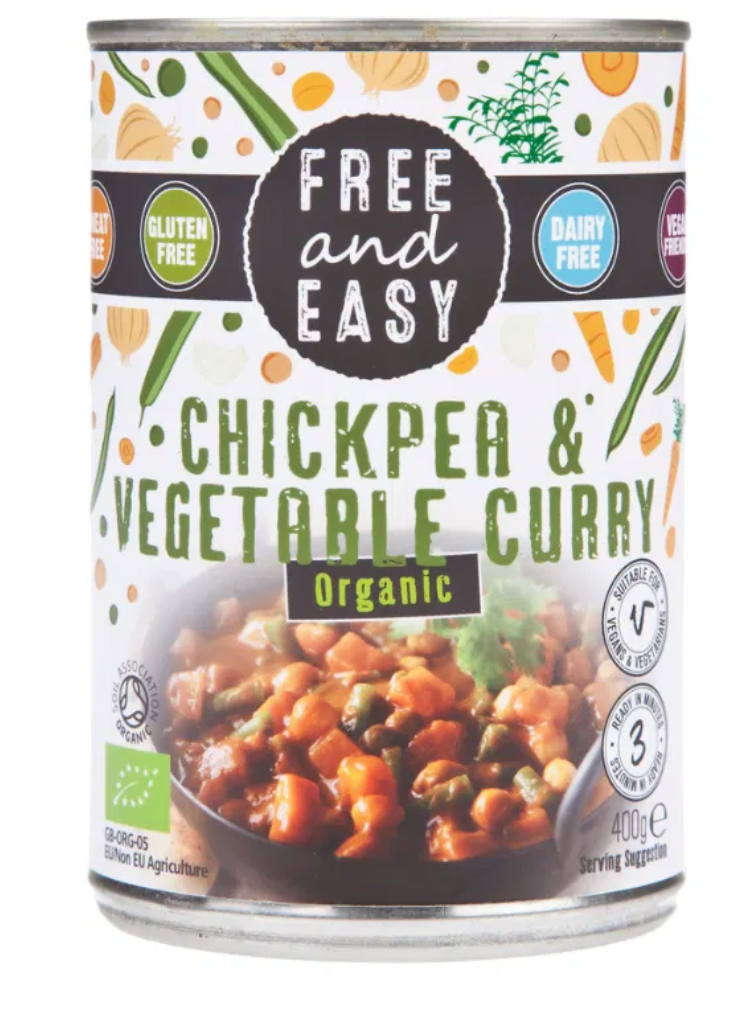 Free and Easy - Chickpea & Vegetable Curry Meal 400g